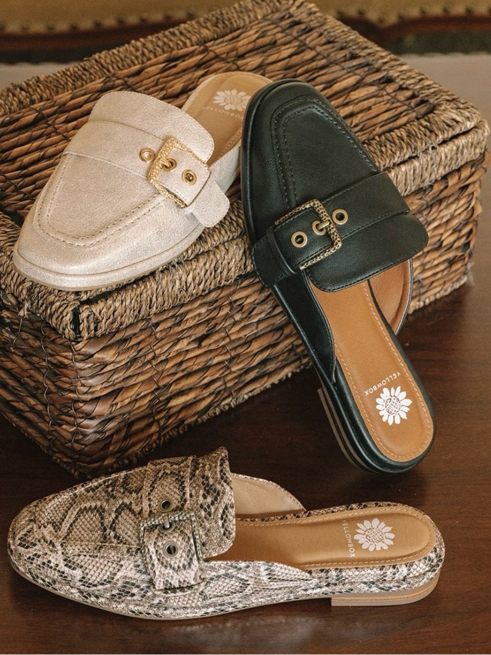 Black Slip-On women’s Mule Loafers - Picture 4 of 5